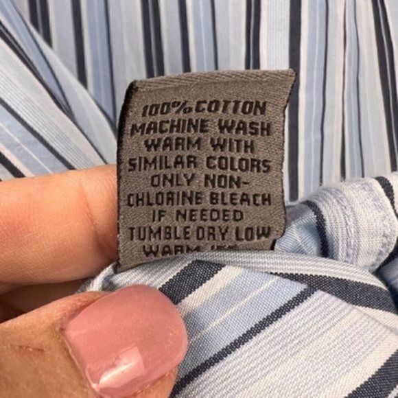 Johnston & Murphy Long Sleeve Cotton Button Up Dress Shirt L - Picture 4 of 4